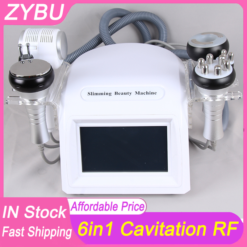 Professional 6 In 1 Cavitation RF Slimming Machine Vacuum Lipo Cavi System Radio Frequency Machine Weight Fat Loss Beauty Massage Equipment Skin Lifti