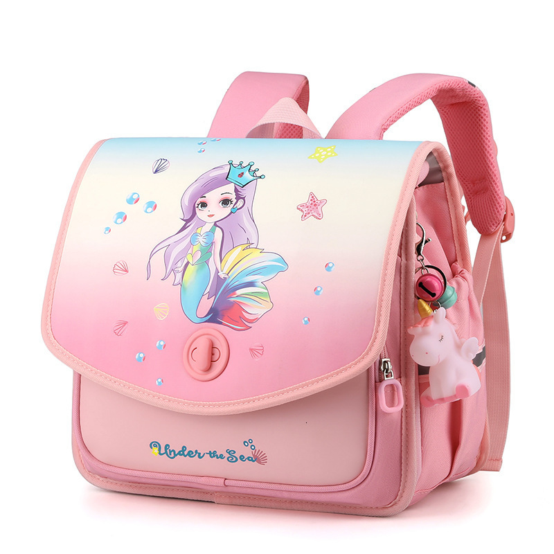 Backpacks Kids Cartoon School Bag For Girls Primary Backpacks Grades 13 Primary Student Children Waterproof Hasp Schoolbag 230729