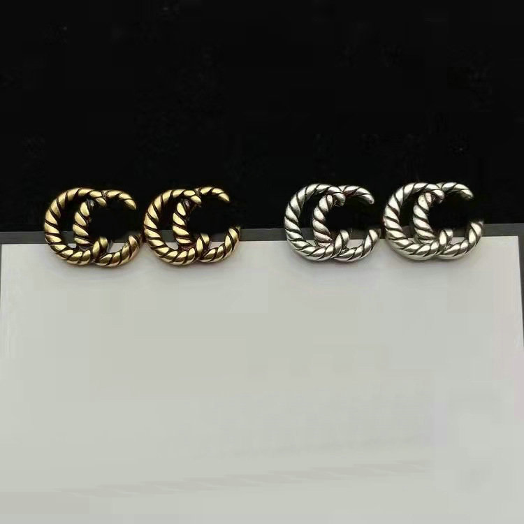 Designer Earrings Vintage style Luxury Brand Letter Stud Earrings Crystal Rhinestone Earrings Designer For Woman Jewelry