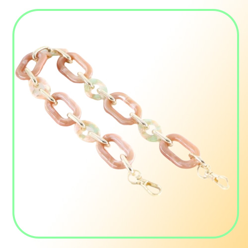 Keychains Bag Handle Chain DIY Acrylic Resin Handbag Strap Shoulder Purse Replacement Straps With Buckles For Bags