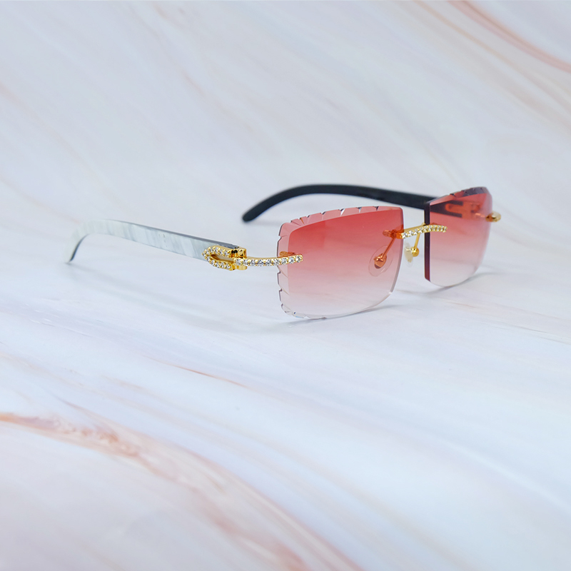 Moissanite Genuine Marble Buffalo Sunglasses Dia Cut Natural Horn Desinger Sun Glasses Carter Mens Decoration 012 Shades Eyewear