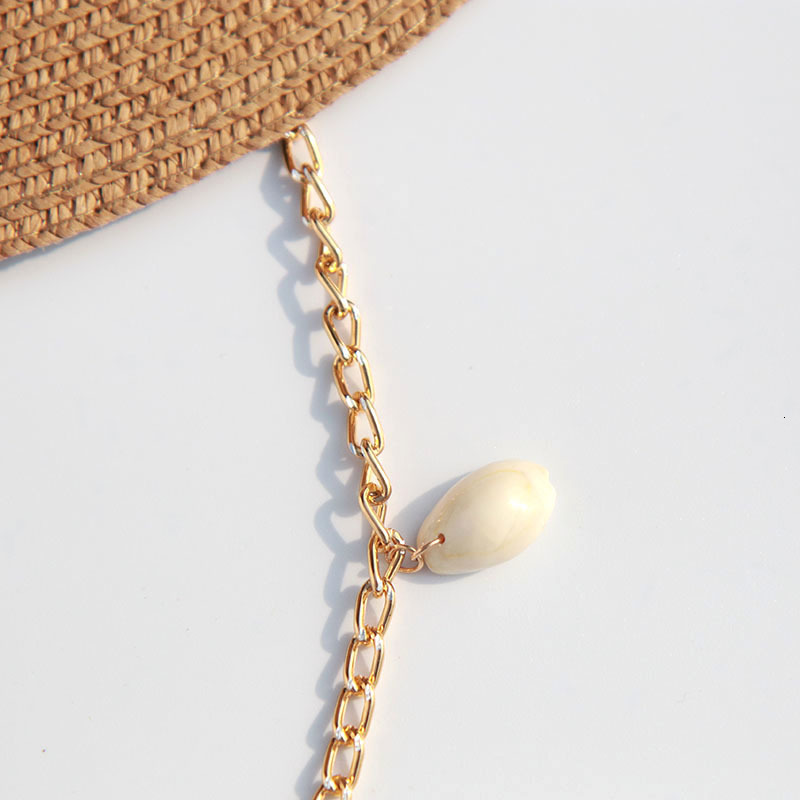 Wide Brim Hats Bucket Chain Panama For Women Fashion Shell Beach Boat Sun Ladies Summer Vacation Gifts Wholesale 230729