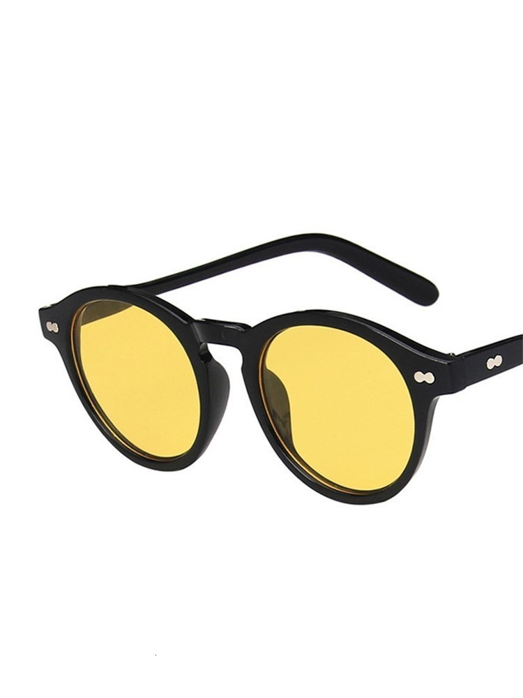 Sunglasses Retro Fashion for Men Women Vintage Small Round Frame Sun Glasses Yellow Lens UV400 Goggles Shades Eyewear 230729