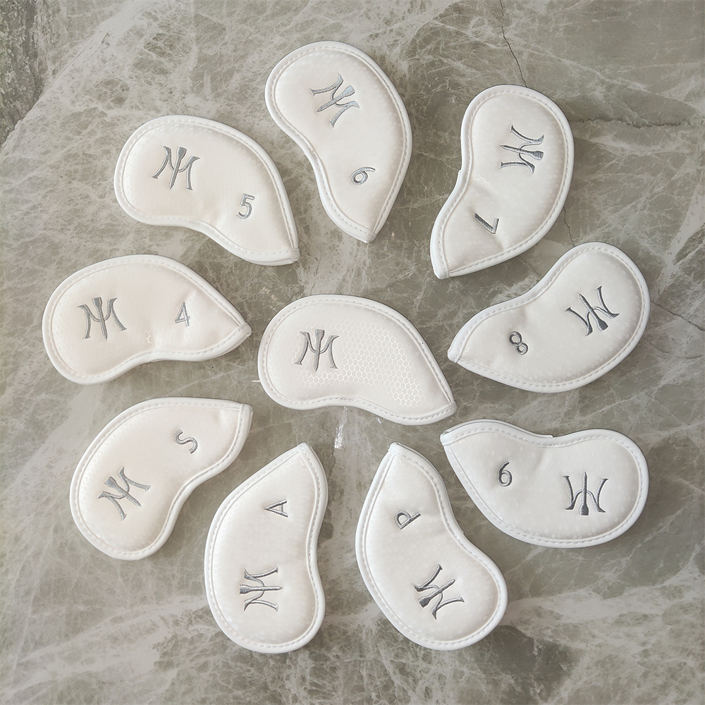 Other Golf Products M Golf Iron Covers 10PCS SET Black White Honeycomb 3D Durable Material Quality Workmanship Golf Club Headcovers 230728