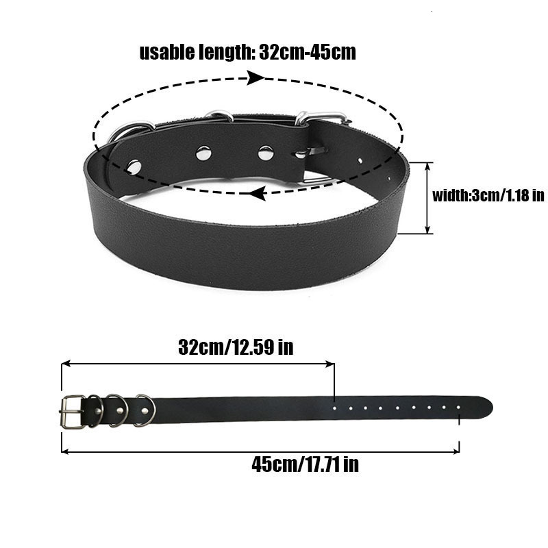 Chokers Letter Large Words WIFE Necklace For Women Men Fashion Black PU Leather Wide Choker Collar Custom Name DIY 230728