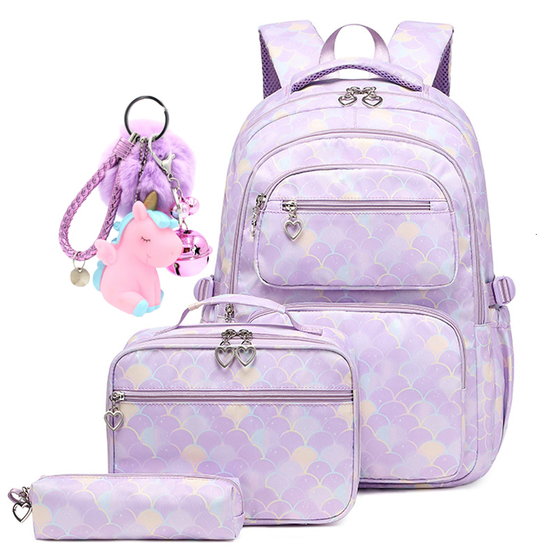 Backpacks Top Quality Teen Girls Backpack for School Kids Backpack with Lunch Bag Children Bookbag Set mochilas para estudiantes 230729