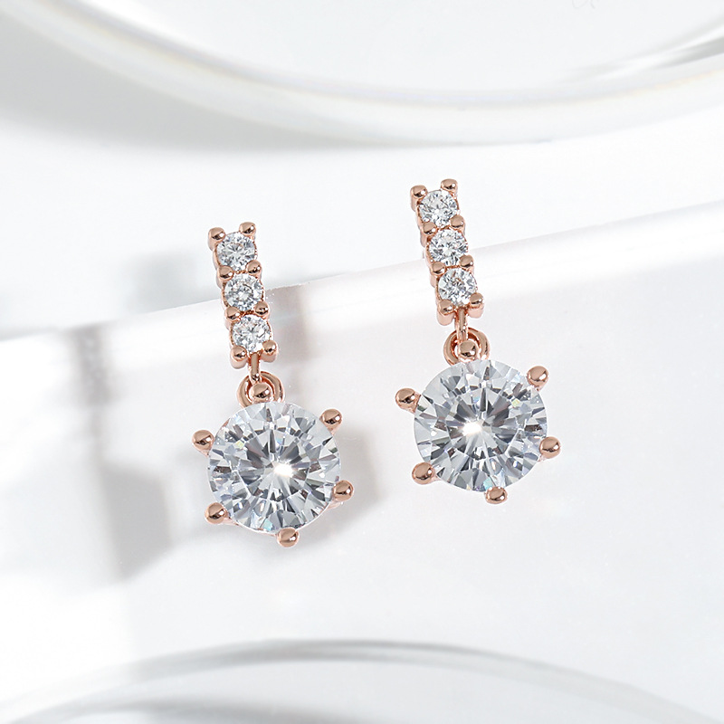 Elegant S925 Sterling Silver Designer Studs with Diamond Tassel Detail - Perfect for Weddings