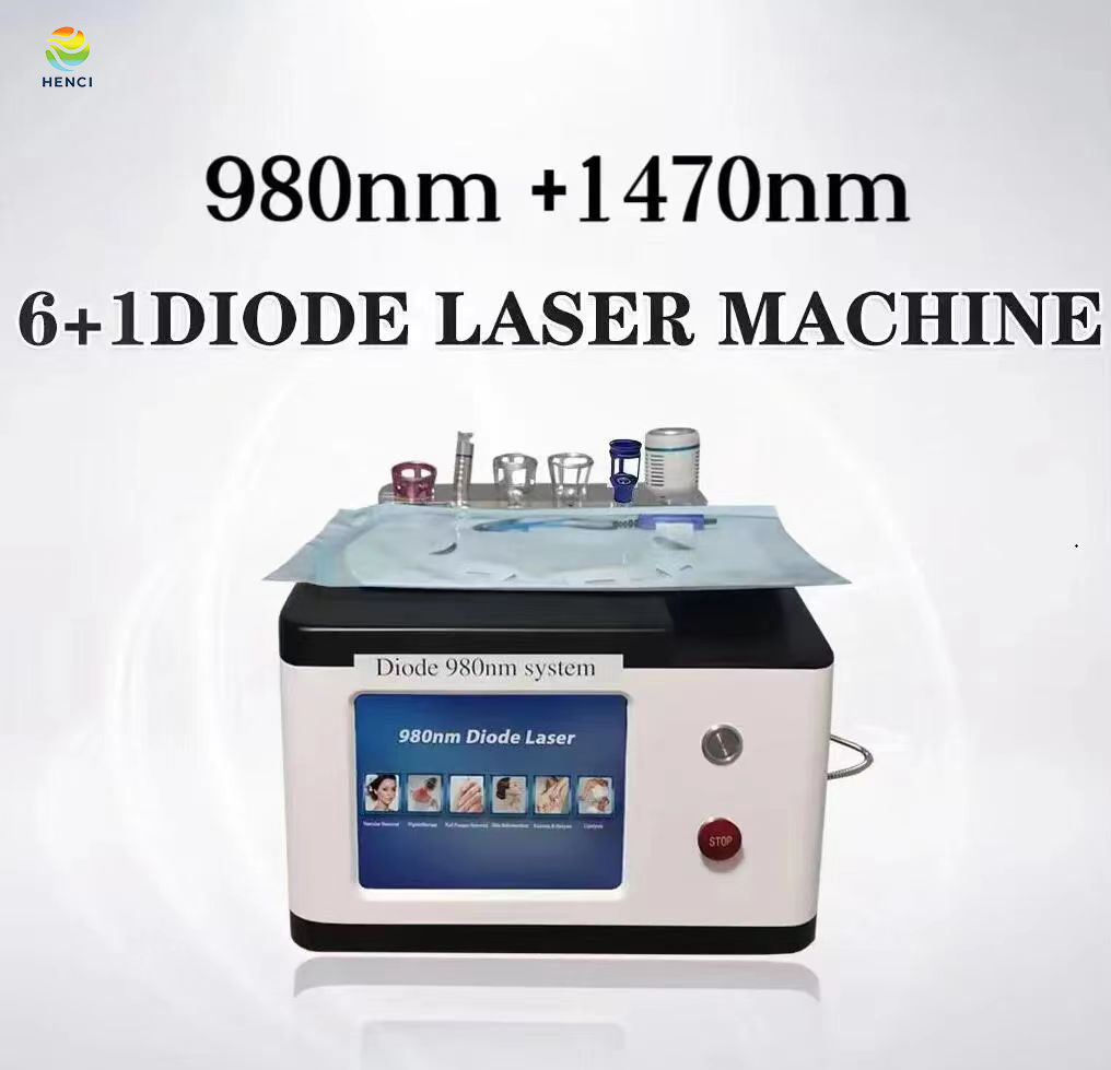 6 In 1 Diode Laser Physiotherapy Machine 980nm Laser Nails Fungus Removal Laser With Ice Hammer For Skin Rejuvenation