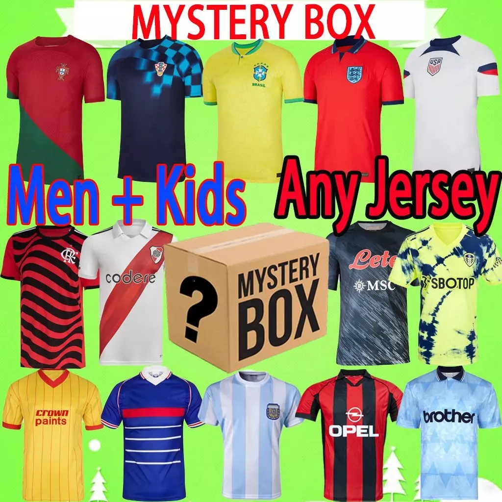MYSTERY BOXES soccer jerseys XXXL 4XL national team KIDS 22 23 blind box Toys Gift 2023 football shirts birthday present Uniform Sent at random lover son