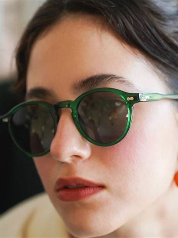 Sunglasses Retro Fashion for Men Women Vintage Small Round Frame Sun Glasses Yellow Lens UV400 Goggles Shades Eyewear 230729