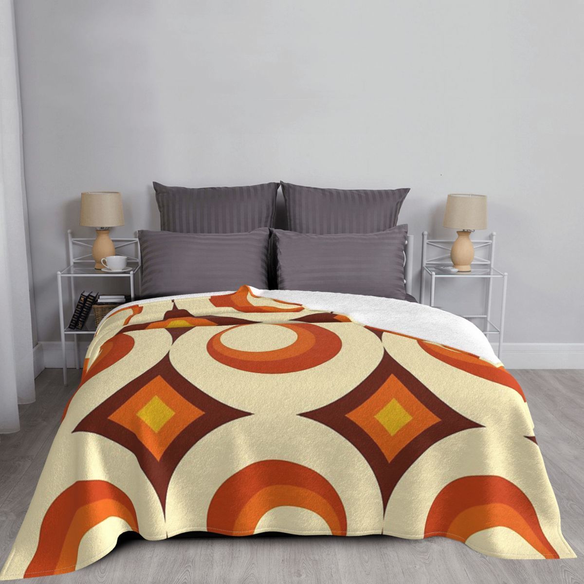 Blankets Swaddling Mid Century Modern Splash Throw Blanket for Sofa Bed Couch Chair Soft Fleece Blanket Cozy Retro Blanket for Adults Kids Pet 230729