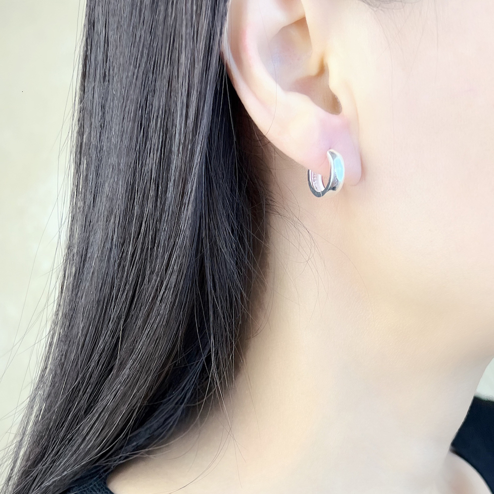 Hoop Huggie Hinged Earrings Creole Classic Gift In Solid 925 Sterling Silver Europe Style Glam Trendy Fine Jewerly For Women 230729