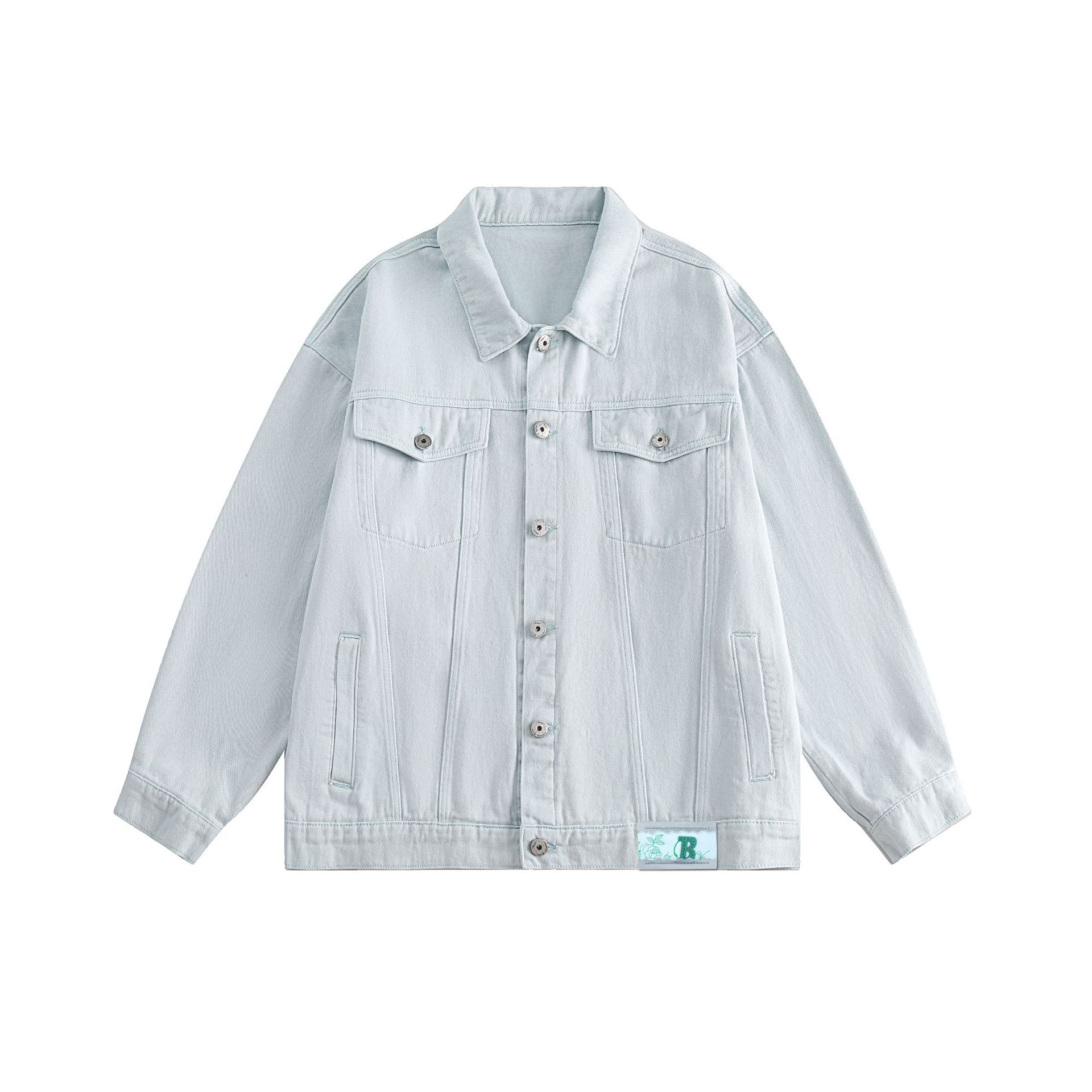 Designer jacket men Windbreaker mens autumn jackets Spring and autumn slimming jacket embroidery denim jacket new American vintage wash Baggy multi-co