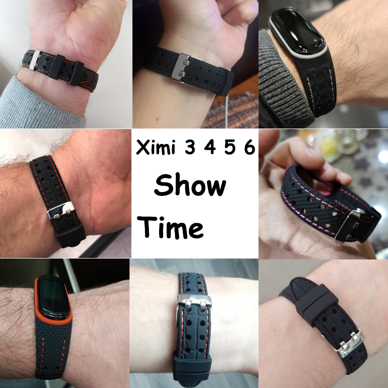 Watch Bands Strap For Mi band 7 6 5 Bracelet Sport belt Silicone Replacement Smartwatch bracelet watchband for Xiaomi mi band 3 4 5 6 strap 230729