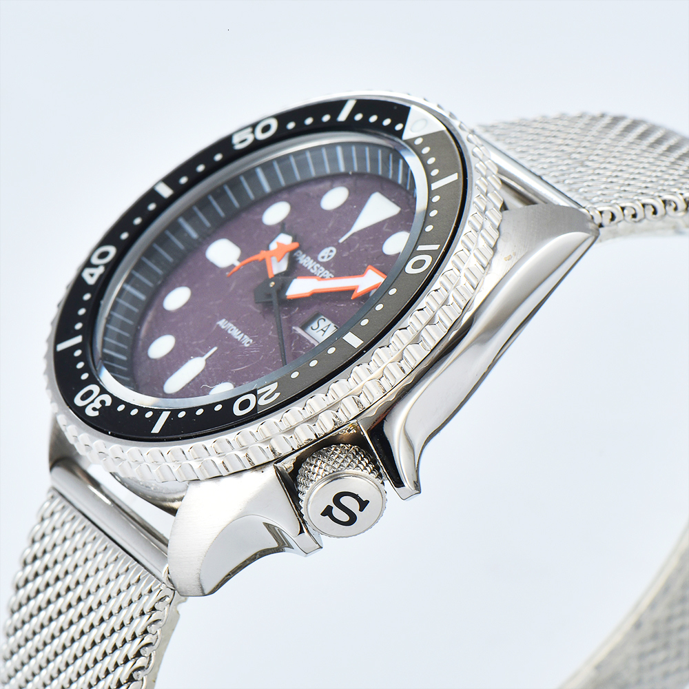 Other Watches PARNSRPE SK007 series men s watch NH36Amovement super bright luminous texture dial day calendar diver automatic mechanical 230729