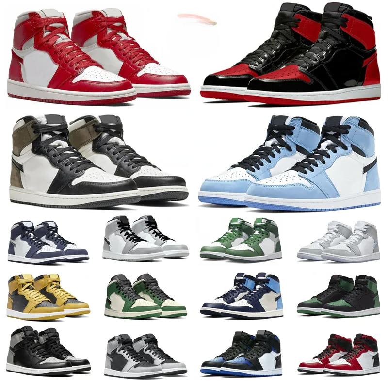 Jumpman 1 Men Women Basketball Shoes University Blue Hyper Royal Smoke Grey 1s Chicago Red Dark Mocha OG Digital Pink walking Outdoor trainers Sneakers Size