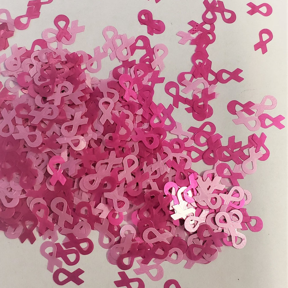 Nail Glitter 1 Bag 50g Pink Ribbon Breast Cancer Confetti NAIL Pink Ribbon Glitter Mix for Nail Art Breast cancer Pink ribbon glitter hgU6767 230729