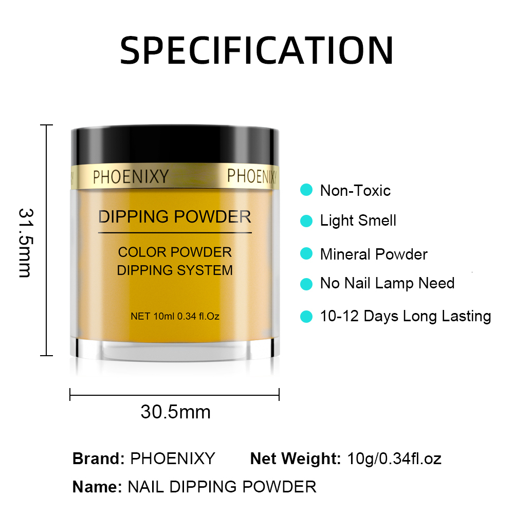 Nail Glitter 18Pc Dipping Nail Powder Set 10ml Glitter Powder No Need Lamp Cure Natural Dry Long Lasting Glitter Dust For Manicure Powder Kit 230729