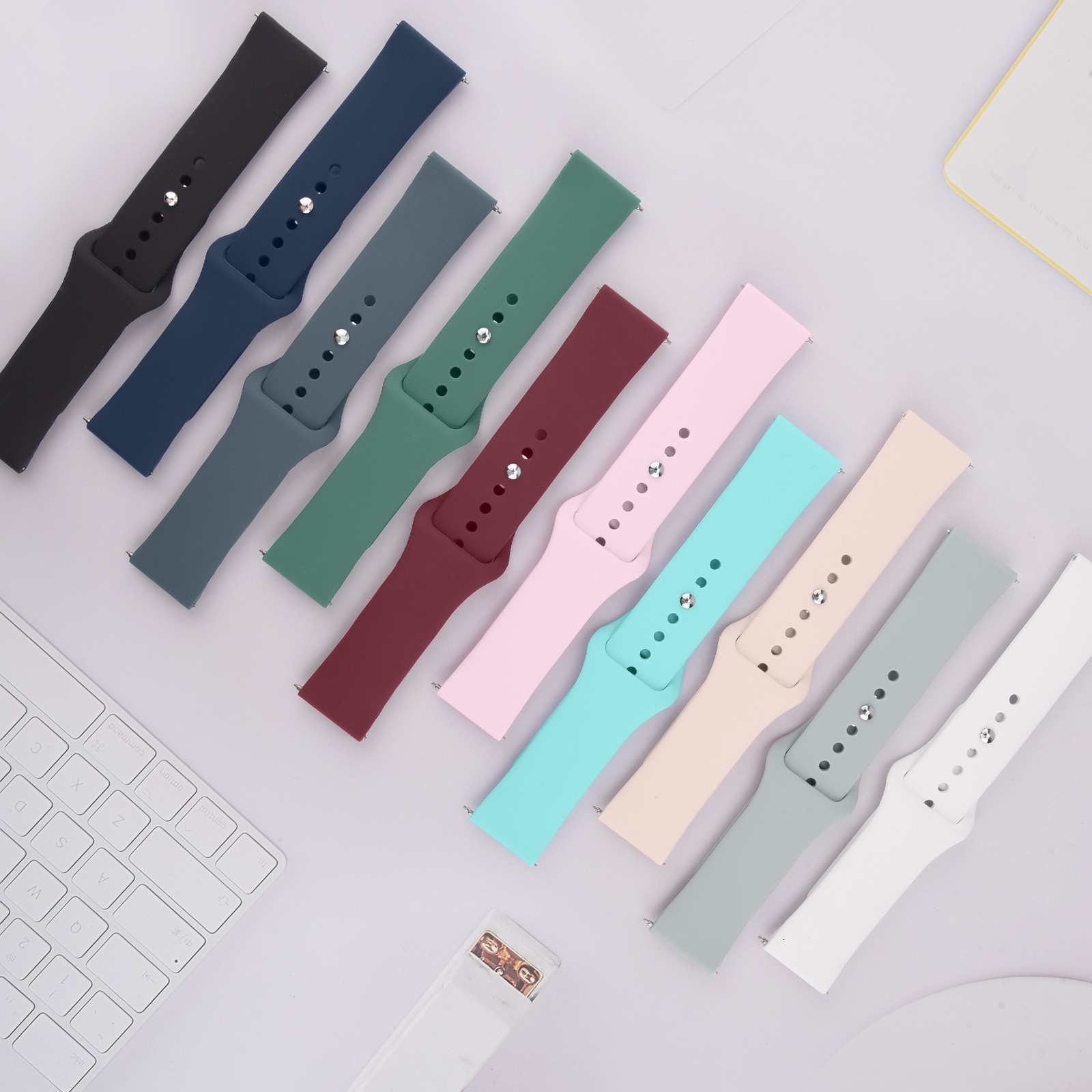 Watch Bands 20mm 22mm Strap Universal Silicone Watch Band Quick Release Wristwatch Bracelet For Women Men Sports Smartwatch Accessories 230729