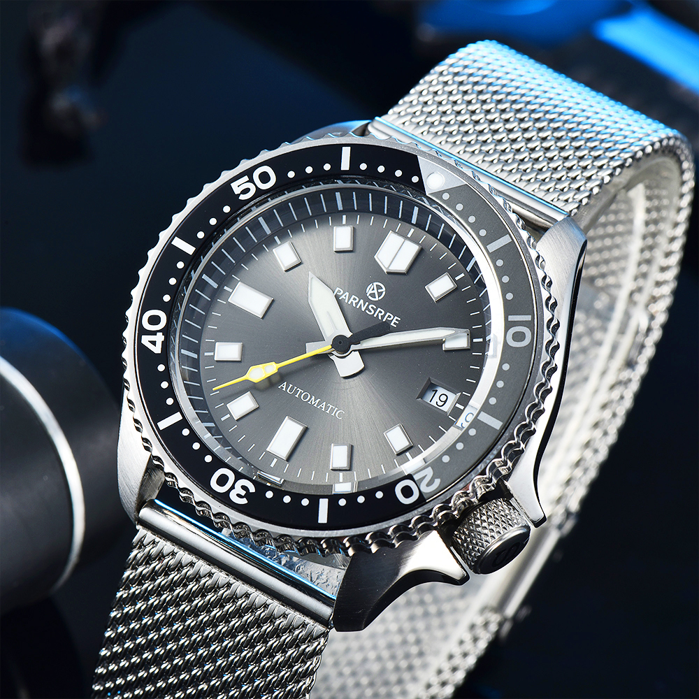 Other Watches PARNSRPE SK007Series Men s Watch NH35AMovement Super Bright Large Luminous Dial Calendar Window Diver Automatic Mechanical 230729
