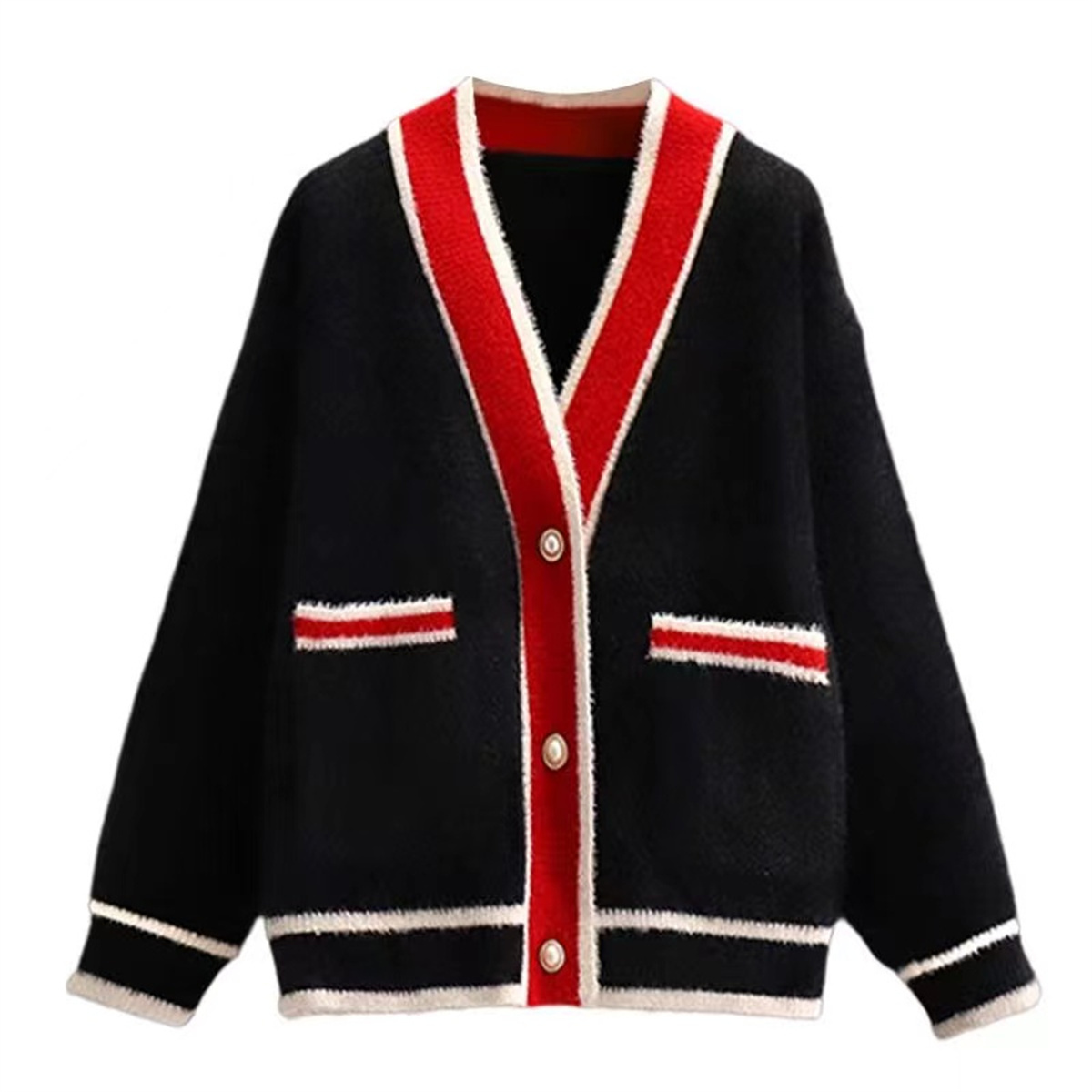 Women Sweaters Women Long Sleeve Sweater Woman V-neck Knit Cradigan Coats Tops Lady Knits hoodies Trendy Outdoor Streetwear Jacket Outerwear Coat