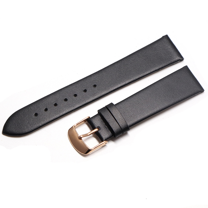 Watch Bands Cowhide watch band genuine leather 18mm 20mm 22mm thin smooth watch strap belt Suitable for DW watches galaxy watch gear s3 230729