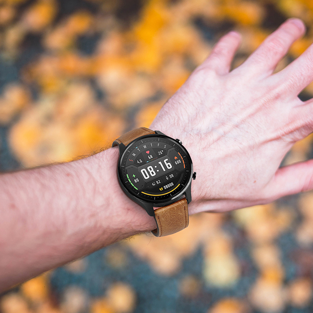 Watch Bands Vinatge Distressed Leather Strap For Huawei Watch GT 2 Bracelet For Galaxy Active 2 Amazfit Bip 20mm 22mm Watchbands 230729