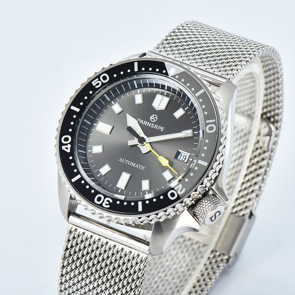 Other Watches PARNSRPE SK007Series Men s Watch NH35AMovement Super Bright Large Luminous Dial Calendar Window Diver Automatic Mechanical 230729