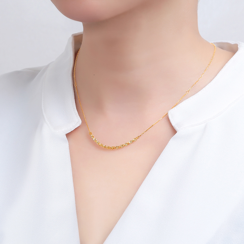 Strands Strings VITICEN Real 18k Gold Phoenix Necklace Women Au750 Jewelry Gift For Wife And Girlfriend In Fashion Classic Clavicle 230729