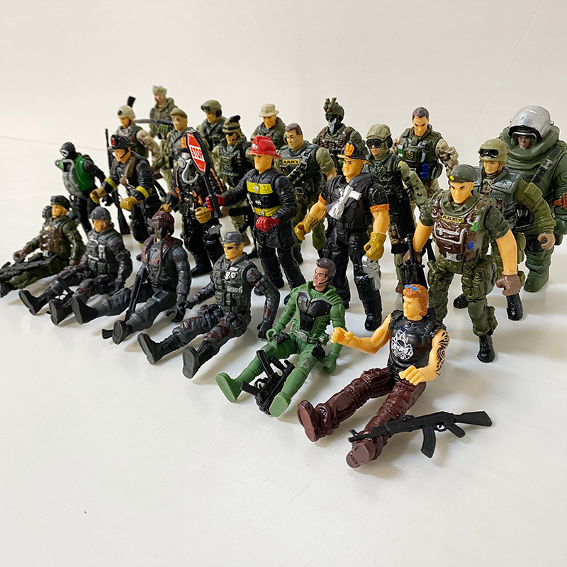 Action Toy Figures Army Men Special Forces Soldiers Fireman Engineer Action Figures Playset Military Weapon Modle Toys For Kid Boy Christmas Gifts 230 - view 7