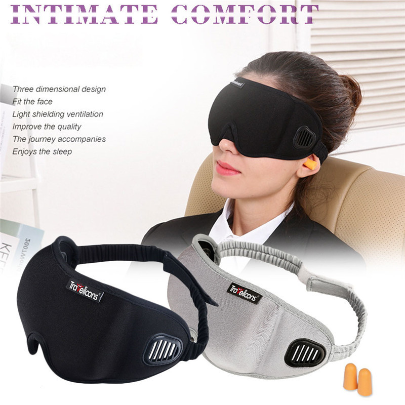 Sleep Masks Portable 3D EyeShade Sleeping Eye Mask Eyepatch Padded Shade Cover Night Rest Blindfold Bandage 230729