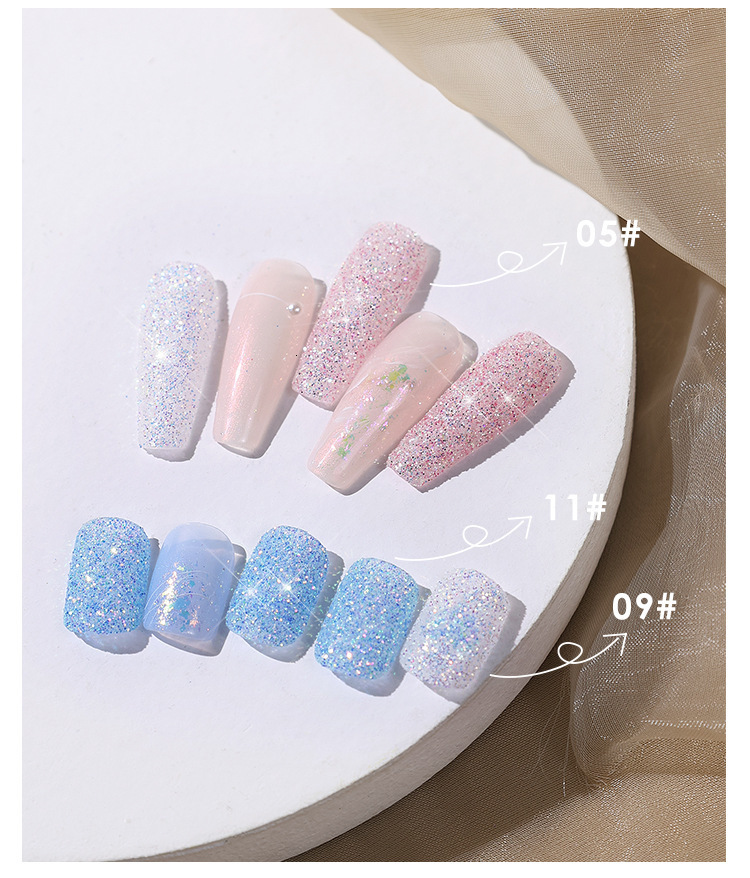 Nail Glitter 12PcsLot Sea Salt Diamond Crystal Powder 3gPc Nail Art Decorations Aurora Shiny Sugar Glitter Powder For Nails Decors Set #G9 230729