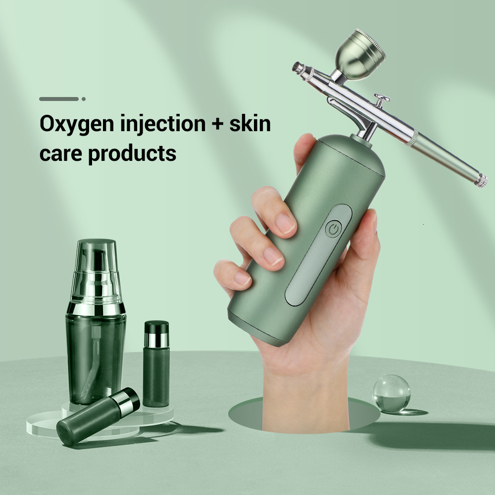 Steamer High Pressure Oxygen Injector Pores Face Cleaning Steamer Beauty Airbrush for Tattoo Nail Art Mist Nano Sprayer Nail Art Paint 230729