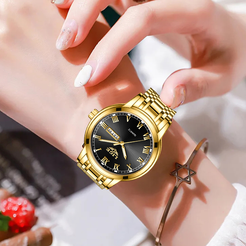Wristwatches LIGE Gold Watch Women Watches Ladies Creative Steel Womens Bracelet Watches Female Waterproof Clock Relogio Feminino 230729