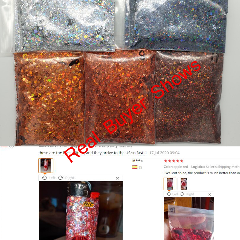 Nail Glitter 500g each Rainbow Holographic Glitters Mix "50 shades of holographic" nail art nail gel nail acrylic UV resin holo pigment 2307