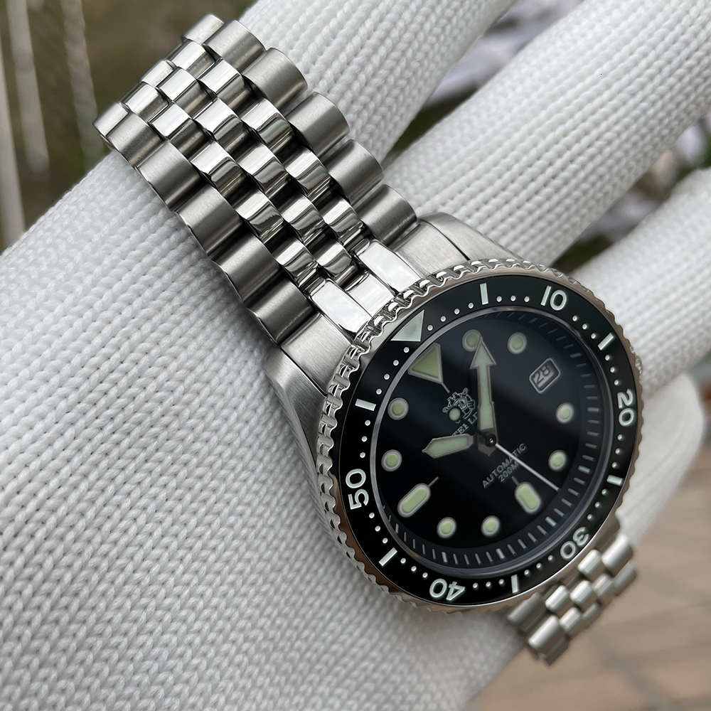 Other Watches Mechanical Watch For Men STEELDIVE SD1996 Japan NH35 Automatic Movement Ceramic Bezel 200M Waterproof Classic Dive Small Abalone 230729