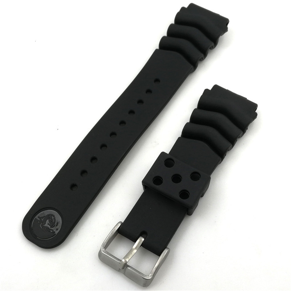 Watch Bands 18mm 20mm 22mm Sport SilICONe Watchband Watch Strap Black Men Waterproof Diving Rubber Wrist Band Bracelet Accessories 230729
