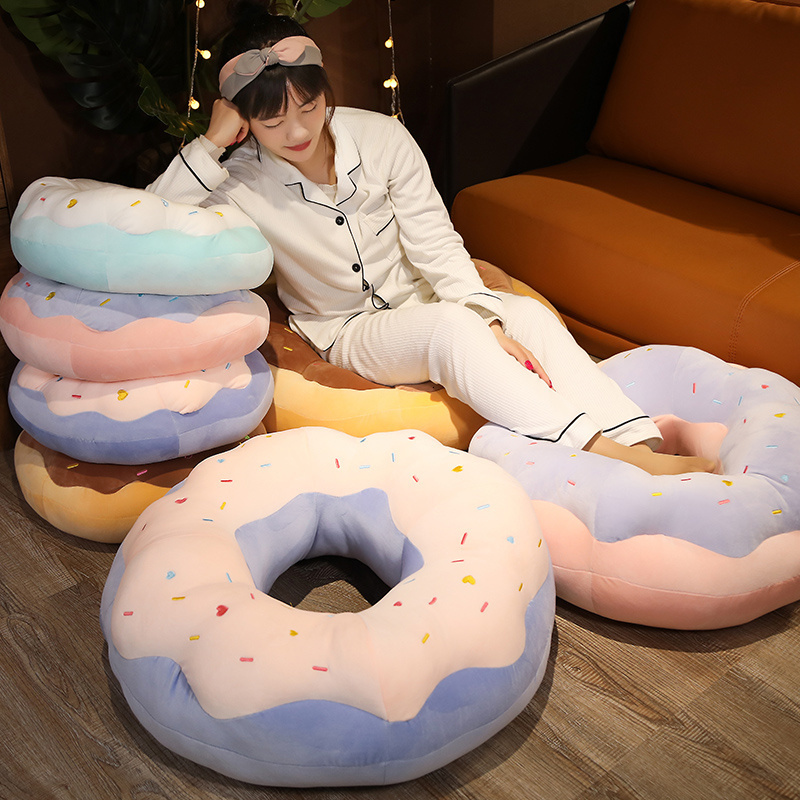 Plush Pillows Cushions 45/70cm Donut Shaped Seat Cushion Stuffed Toys Car Mats Plush Pillow Chair Sofa Cushion Kawaii Room Decor for Kids Grown-Ups 23