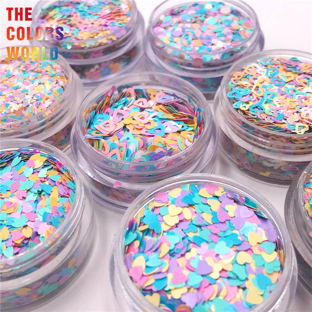 Nail Glitter TCT764 Lovely Kawaii MultiColored Nails Glitter Solvent Resistant Ultra Thin Glitter Confetti Glass Fabric Leather Makeup DIY 230729