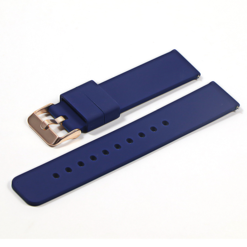Watch Bands Silicone Rubber Watchband 16mm 18mm 20mm 22mm Women Men Watch Band Strap Waterproof Sports Watch Belt Polished Buckle 230729