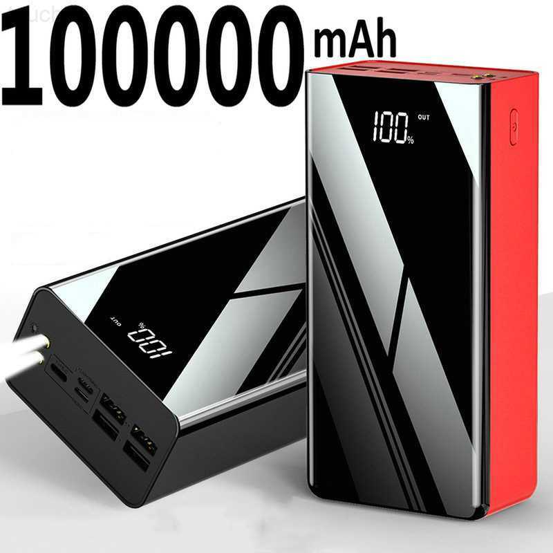 Cell Phone Power Banks Power Bank 100000mAh Portable Fast Charging Poverbank Mobile Phone External Battery Charger Powerbank 100000 mAh for Xiaomi Mi 