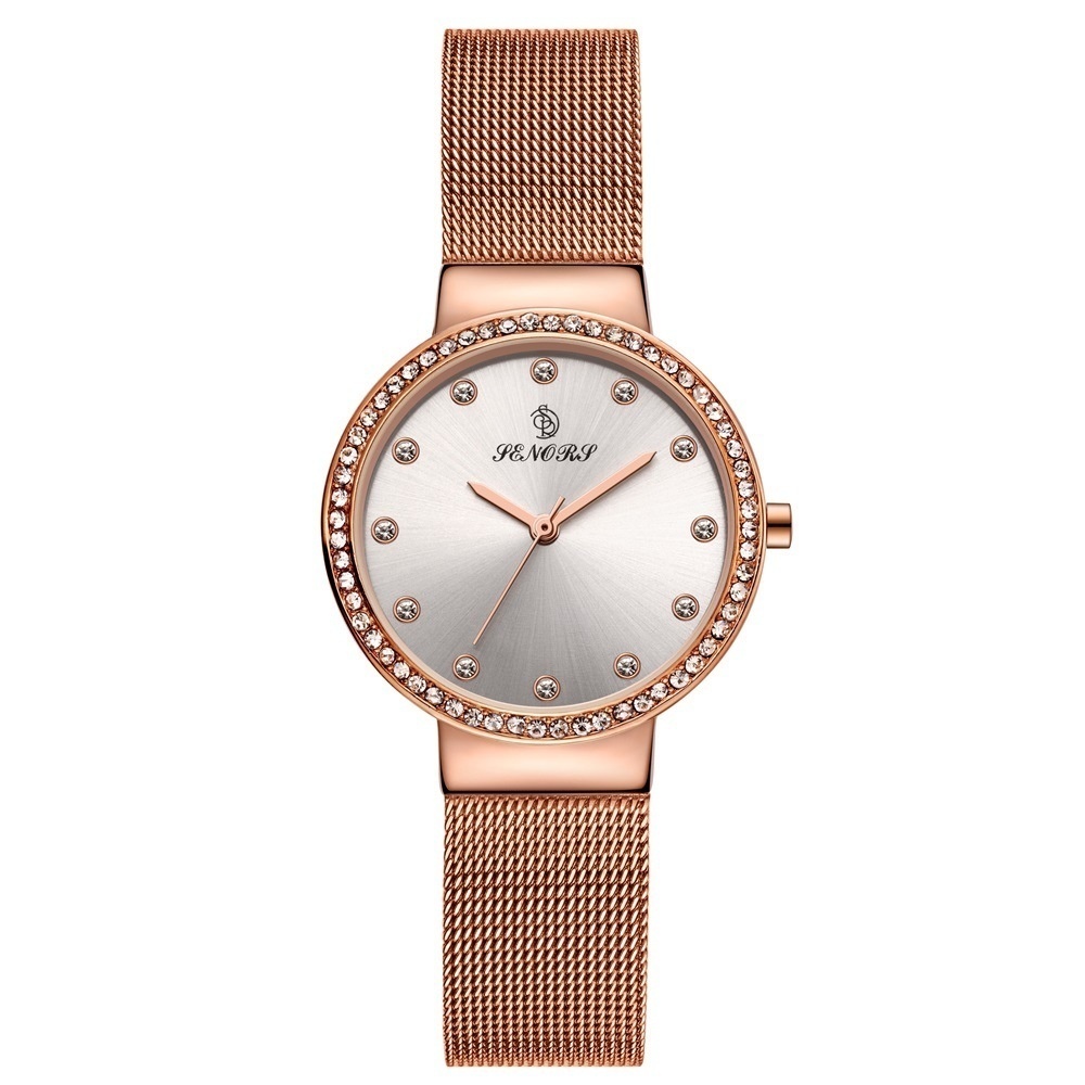 Wristwatches Creative Diamond Ladies Quartz WristWatch Stainless Steel Mesh Band Fashion Waterproof Exquisite Quartz Watches For Womens 230729