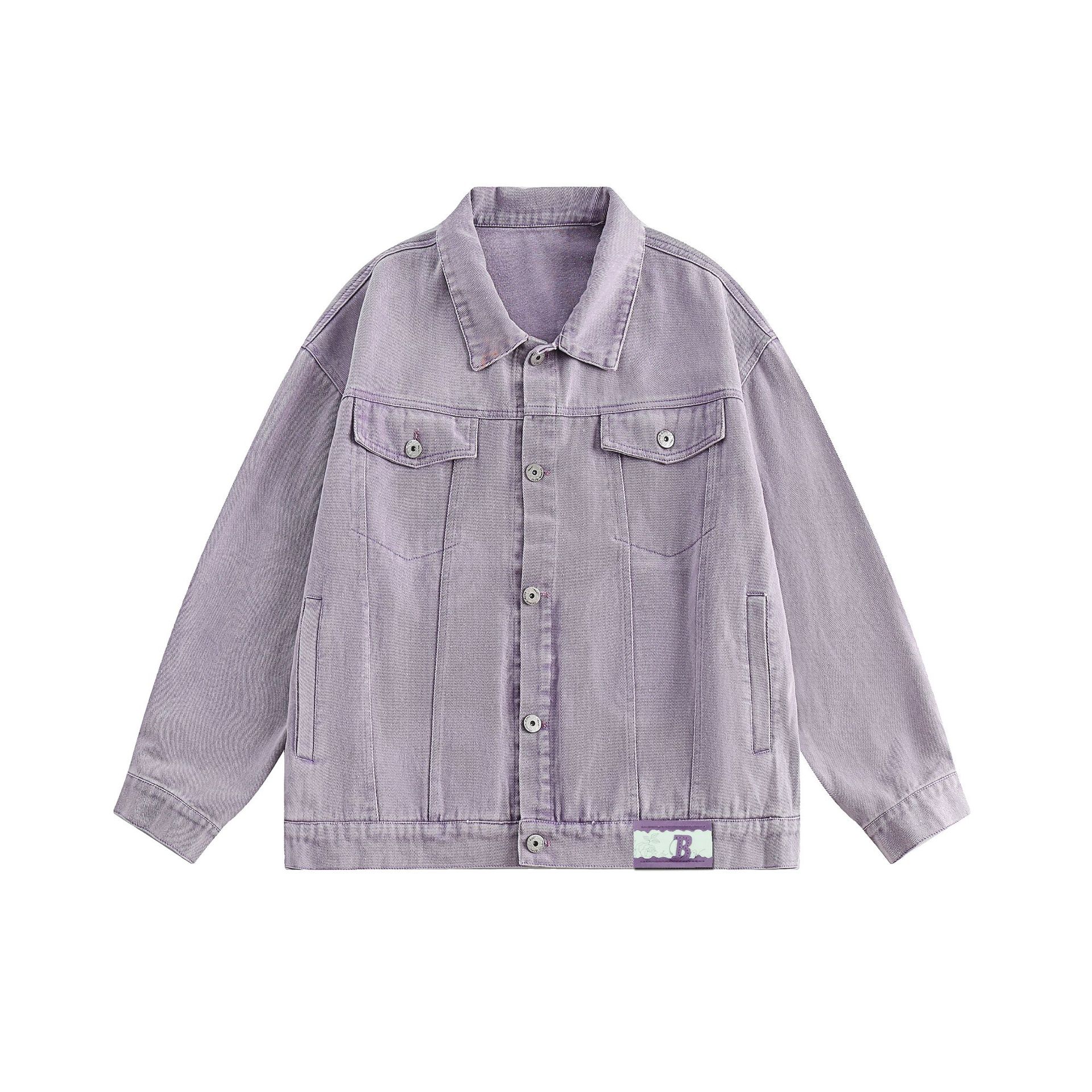 mens jacket autumn jackets men designer jacket Baggy multi-colored slimming jacket embroidery denim jacket fashion Teen trend retro wash Pair coat men