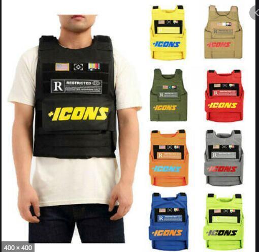 Men's Vests Vests Icon gilet Trending CS Vest Tactical military hiphop rapper FASHION VEST Outerwear Men's Fashion Tactica ICONS jacket vest