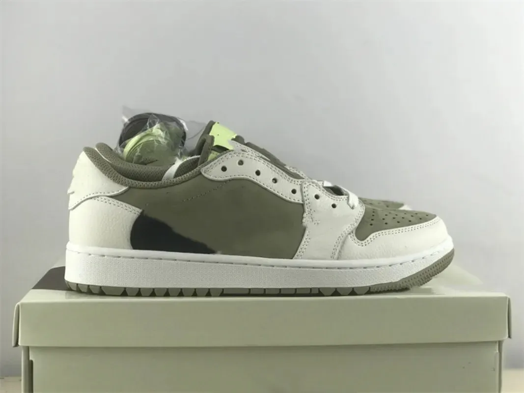 Authentic Jumpman 1s Ts x 1 Low Mens Shoes Golf Black Olive Designer Basketball Shoes Luxury Outdoor Sneakers Top Quality Size Available Fast Delivery With box