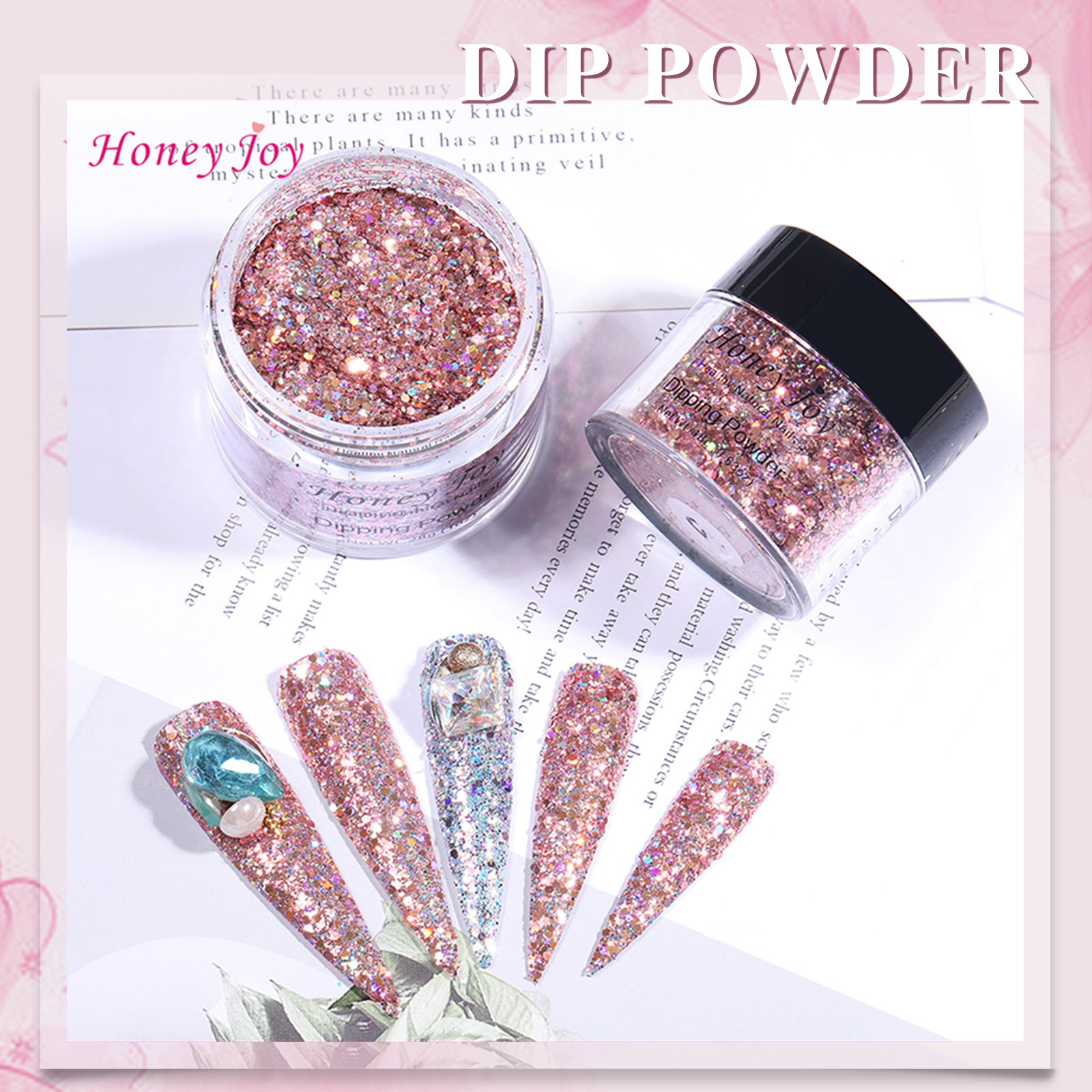 Nail Glitter 28gBox Holographic Iridescent Red Wine Silver Golden Pink Green Sky Blue Rose Shine Glitter Hexagon Sequin Paillette Dip Powder 230729