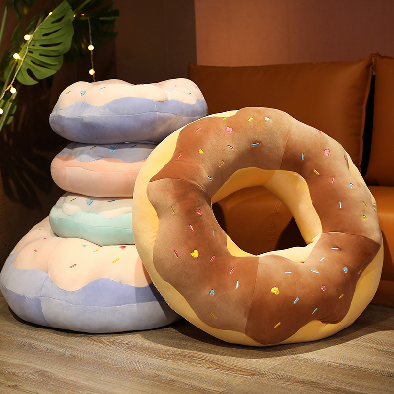 Plush Pillows Cushions 45/70cm Donut Shaped Seat Cushion Stuffed Toys Car Mats Plush Pillow Chair Sofa Cushion Kawaii Room Decor for Kids Grown-Ups 23