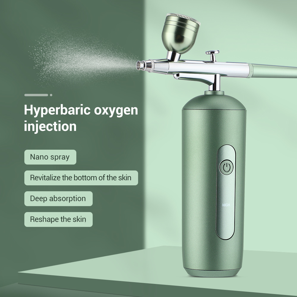 Steamer High Pressure Oxygen Injector Pores Face Cleaning Steamer Beauty Airbrush for Tattoo Nail Art Mist Nano Sprayer Nail Art Paint 230729