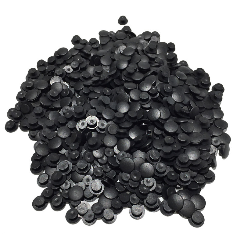 Shoe Parts Accessories 1000pcs/lot plastic button black buckles parts accessories fit for sandals clog shoes DIY shoe Charms 8/10/12/13/14/15mm 230729
