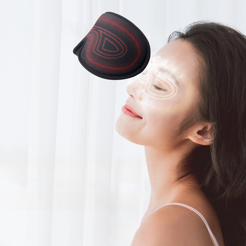 Sleep Masks 3D Steam Sleeping Mask Heating Eyes Relieve Eye Fatigue Electric Massager Aid Shade Blindfold Improve 230729